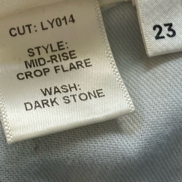 Reformation Mid Rise Crop Flare Jeans - Dark Stone - Picture 11 of 14